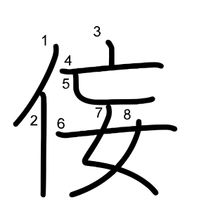 侫