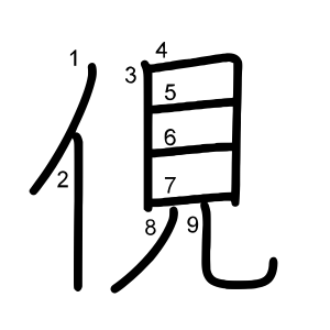 俔
