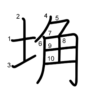 埆