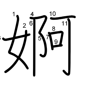 婀