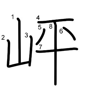 岼