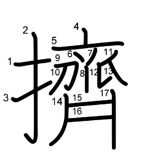 擠