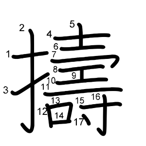 擣