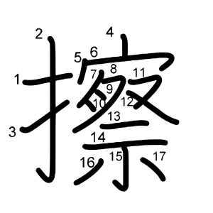 擦