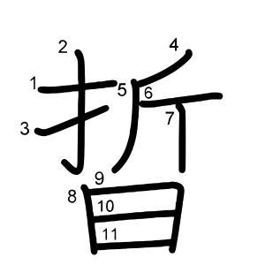 晢