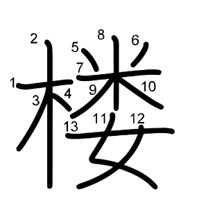 楼 の画数 部首 書き順 漢字辞典 さくら