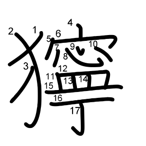 獰