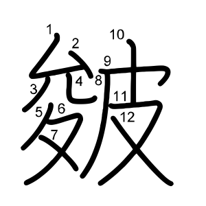 皴