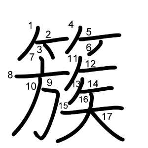 簇