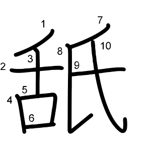 舐