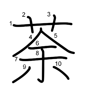 荼