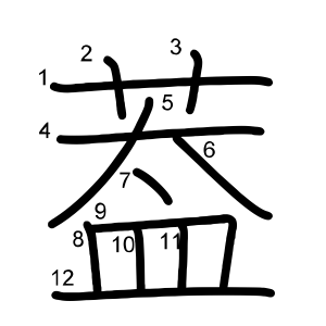葢