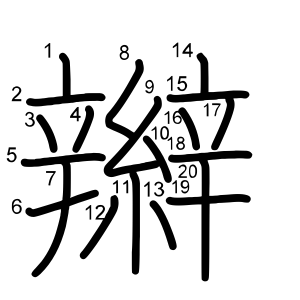 辮