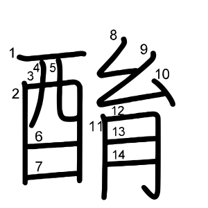 酳