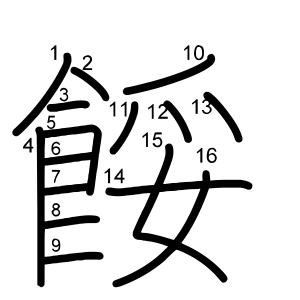 餒