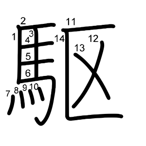 駆 の画数 部首 書き順 漢字辞典 さくら
