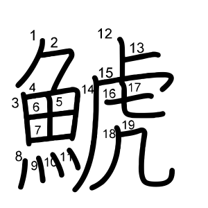 鯱 の画数 部首 書き順 漢字辞典 さくら